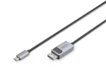 DIGITUS USB Type C to DP adapterkaabel 8Ka30Hz. HBR3 Alu Housing Must 1m