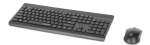 Klaviatuur Manhattan 180771 juhtmevaba QWERTY Must Hiir kaasas