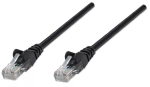 Intellinet v&otilde;rgujuhtmeplaaster, Cat6, 5 m, must, CCA, U/UTP, PVC, RJ45, kullatud kontaktidega, t&otilde;mbet&otilde;kestatud, saapaga, eluaegne garantii