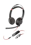 HP Poly Blackwire 5220 Stereo USB-C k&otilde;rvaklapid + 3,5 mm pistik + USB-C/A adapter