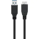 USB A kuni Micro-USB B kaabel GOOBAY 95026 &mdash; 1,8 m, isane-isasele, must