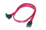DIGITUS SATA &uuml;henduskaabel, L-t&uuml;&uuml;pi F/F, 50 cm 90&deg; L-nurk - sirge, SATA II/III punane