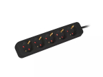 Pikendusjuhe Lanberg PS0-05F-0150-BK 1,5 m 5 vahelduvvoolupistikut Siseruumidesse Must