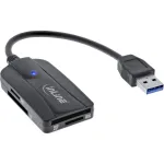 InLine kaardilugeja USB 3.1 USB-A, SD/SDHC/SDXC, microSD jaoks, UHS-II &uuml;hilduv
