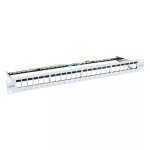 T&uuml;hi patch-panel InLine 76824A 19 tolli Cat.6A 24 porti 1U helehall