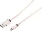 USB-kaabel S/CONN 14-11002 1m USB A Micro-USB B Roosakuldne