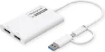 ROLINE Display Adapter USB Type C A - Dual DP 4K60 ST/BU - Adapter - digitaalne/andmed (12.03.3207)