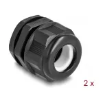 DeLOCK EX kaabelliitmik M25 must 2 tk pol&uuml;amiid