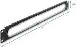 Rack kaabel Grommet DELOCK 67275 19 tolli 1U serva kaitsega, must
