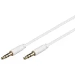 Wentronic Goobay 3,5 mm pistik&uuml;henduskaabel, valge, 2 m - jack 3,5 mm pistik (3-kontaktiline, stereo) > jack 3,5 mm pistik (3-kontaktiline, stereo) (69113)