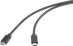 Renkforce USB-C -Displaykabel USB 3.2 Gen2x2 Plug 1.00 m Must TPE kest (RF-5501102)