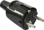 AS SCHWABE PVC-pistik 16A, 250V t&ouml;&ouml;kindel versioon must (62222)