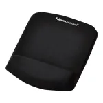Fellowes hiir Mat Wrist Support - PlushTouch hiirematt libisemiskindla kummip&otilde;hja ja antibakteriaalse kaitsega - ergonoomiline hiirematt arvutile, s&uuml;learvutile, kodukontorisse - must