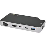 StarTech.com USB C Multiport Adapter &ndash; USB-C to 4K HDMI or VGA Video koos 100W Power Delivery Pass-through, 2-Port 10Gbps USB Hub, MicroSD, GbE &ndash; USB 3.1 Gen 2 USB-C Mini/Travel Dock