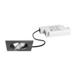 Brumberg 39365153 BB05 LED s&uuml;vistatavate valgustite komplekt, ruudukujuline, nikkelv&auml;rv, 6 W, 230 V, 3000 K (830), faasil&otilde;ikega h&auml;mardatav, p&ouml;&ouml;ratav