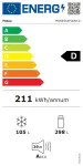 Midea MDRE554FGD01D Sisseehitatav K&uuml;lmik-S&uuml;gavk&uuml;lmik, No Frost, 403 L, Valge, Energiaklass D