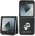 Karl Lagerfeld KLHCZF6SAPKCNPK Saffiano Metal Pin Case Samsung Galaxy Z Flip6 / Z Flip7 FE jaoks, must