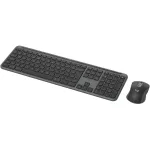 Logitech MK950 Signature &otilde;huke klaviatuur hiirega kontori komplekt RF traadita ja Bluetooth QWERTY US International Graphite