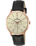RADIANT meeste k&auml;ekell RA415605 43mm roostevaba teras must sihverplaat