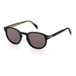 DAVID BECKHAM DB-1007-S-807 Meeste kandilised p&auml;ikeseprillid - must raam, hall l&auml;&auml;ts, 49mm