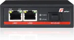 GETFORT GF-102-2PG-S-65 PoE+ Media Converter 2-Port Gigabit Ethernet SFP RJ-45 1000Mbps