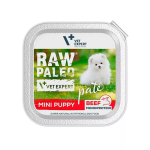 M&auml;rg kutsikatoit VETEXPERT RAW PALEO Pate Mini Beef &mdash; &uuml;he valguallikaga veiseliha 150 g purk v&auml;ikest t&otilde;ugu kutsikatele