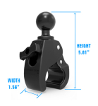 RAM Mounts RAP-404U Tough-Claw B-suuruses klamberalus 1-tollise kuuliga - must