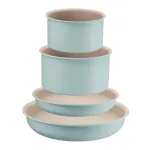 Tefal Ingenio Eucalyptus 5-osaline pottide ja pannide komplekt eemaldatava k&auml;epidemega, titaanist mittekleepuva kattega, induktsioonile sobiv, must/hall