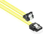 GoodConnections SATA 6 Gb/s kaabel metallklambriga, nurga all, 0,50 m, kollane 5047-AW05Y