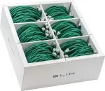 Wirewin SLIM-LS-K6A 3.0 GN 36 - Cat6A &otilde;huke Ethernet patch-kaabel, 3m, roheline, 36-pakk