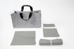 SIGEL BAB01 lauajagamiskott Basic L, helehall, 5-osaline komplekt