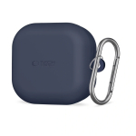Tech-Protect silikoonkate konksuga Samsung Galaxy Buds 4 / 4 Pro jaoks, tumehall