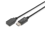 Digitus ASSMANN - DisplayPorti pikenduskaabel - DisplayPort (M) - DisplayPort (E) - 2 m (DisplayPort 1.2) - Vormitud - Must (AK-340200-020-S)