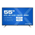 139,0 cm / 55 tolli (3840x2160) JAPANNEXT JN-IPS550UHD60F 16:9 IPS 60 Hz HDMI USB WLAN k&otilde;lar must