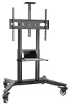 Mobiilne telerialus ONKRON TS1871-B 55&ndash;90-tollistele teleritele, must, k&otilde;rgusega reguleeritav, ratastel