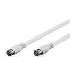 Wentronic Goobay SAT-&uuml;henduskaabel, F-Quick, 100% varjestatud, valge, 1,5 m - F-pistik (Quick) F-pistik (Quick) (50747)