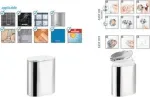 Kosmeetikaj&auml;&auml;tmete pr&uuml;gikast Tesa Elegaant Chrome roostevaba teras &ndash; kompaktne vannitoapr&uuml;gikast, kroomitud viimistlus