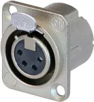 Neutrik NC4FD-LX - 26 mm - 31 mm - Silver - IEC 61076-2-103 - IEC 68-2-20 - UL 94 HB - IP40 - -30 - 80 &deg;C (NC4FD-LX)