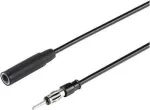 Renkforce 1 m auto antenni pikenduskaabel pesa 3,5 mm pistik must RF-5087926 (RF-5087926)