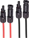 shiverpeaks &reg;-PV4 Extension, 6mm&sup2;, 2-osaline komplekt Punane/must, 50m (BS02-335016)