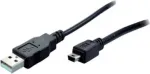 USB-kaabel ShiverPeaks BS77163 3m USB 2.0 A isane Mini-B isasele Must