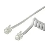 Wentronic Goobay Telefonitoru spiraalkaabel CCA (vaskkattega alumiinium), valge, 4 m &ndash; RJ10-pistik (4P4C) RJ10-pistikule (4P4C) (68601)