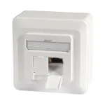 EFB-Elektronik Data Socket Cat.6A 500MHz oben/Downward, Surface-Mount, 2xRJ45, RAL9010 Manufacturer: EFB Elektronik (ET-25133AV5-R)