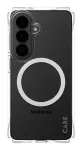 Kaitsev telefonikott PanzerGlass CARE Samba l&auml;bipaistev valge Qi-ga Samsung Galaxy S26-le