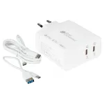 Good Connections GC USB kiirlaadija 140 W GaN-tehnoloogia, 2&times; USB-C, PD 3.1, QC 5.0, PPS valge &ndash; USB kiirlaadija 140 W &ndash; nutitelefonidele
