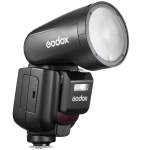 Kaamera v&auml;lklamp Godox V1Pro must 1,5 s taastumisajaga