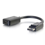 C2G 8in DisplayPort isane HDMI emane adaptermuundur Must