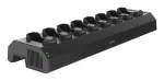 Axis W701 Mk II dokkimisjaam - 8-kohaline laadimis- ja s&uuml;nkroonimisjaam kehakaameratele - 120W - must (NCS S 9000-N) - Euroopa pistik