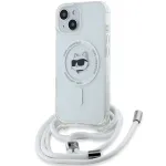 Karl Lagerfeld KLHMP14SHCCHNT iPhone 14 / 13 / 15 6.1 Hardcase Transparent IML Choupette Head & Cord Magsafe