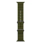 iWear S1 Grooved Soft Silicone 20mm Strap for Apple Watch 49mm / 45mm / 44mm / 42mm Khaki Green